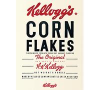 Pyramid International Vintage Kelloggs (Corn Flakes) -Canvas Print 30 x 40cm, Wood, Multi-Colour, 30 x 40 x 1.3 cm