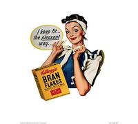 Pyramid International Vintage Kelloggs (I Keep Fit) -Art Print 60 x 80cm, Paper, Multicoloured, 60 x 80 x 1.3 cm