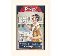Pyramid International Vintage Kelloggs (Morning, Noon & Night) -Mounted Print Memorabilia 30 x 40cm, Paper, Multicoloured, 30 x 40 x 1.3 cm