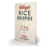 Pyramid International Vintage Kelloggs Rice Krispies Wood Print, Multi-Colour, 45 x 76 x 1.3 cm