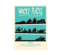 Pyramid International Wacky Races Art Print, Paper, Multi-Colour, 60 x 80 x 1.3 cm