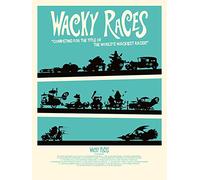 Pyramid International "Wacky Races Canvas Print, Multi-Colour, 85 x 120 x 1.3 cm