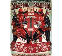 Pyramid International "Wade vs Wade Deadpool Canvas Print, Multi-Colour, 60 x 80 x 1.3 cm