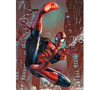 Pyramid International "Web Sling Spider-Man Canvas Print, Multi-Colour, 60 x 80 x 1.3 cm