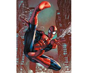 Pyramid International "Web Sling Spider-Man Canvas Print, Multi-Colour, 60 x 80 x 1.3 cm