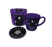 Pyramid International Wednesday Gift Set with Mug and Coaster in Presentation Gift Tin (Nightshades and Ravens Design) 11oz Ceramic Mug - Official Merchandise