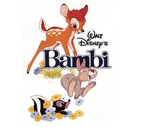 Pyramid International "White Bambi Canvas Print, Multi-Colour, 60 x 80 x 1.3 cm