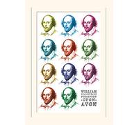 Pyramid International William Shakespeare (Pop Art) Mounted Print Memorabilia, Paper, Multi-Colour, 30 x 40 x 1.3 cm