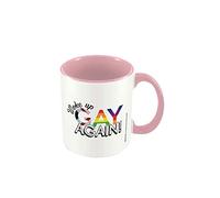 Pyramid International Woke Up Gay Again Mug (One Size) (Pink/White)