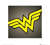 Pyramid International "Wonder Woman Symbol DC Comics Art Print, Multi-Colour, 40 x 40 x 1.3 cm