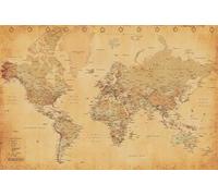 Pyramid International World Map Vintage Style Maxi Poster
