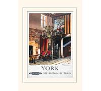 Pyramid International York Treasurer's House Mounted Print Memorabilia, Multi-Colour, 30 x 40 x 1.3 cm