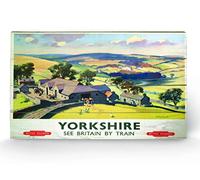 Pyramid International Yorkshire by Train Wood Print, Multi-Colour, 45 x 76 x 1.3 cm