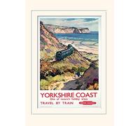 Pyramid International Yorkshire Coast 3-Mounted Print Memorabilia 30 x 40cm, Paper, Multicoloured, 30 x 40 x 1.3 cm