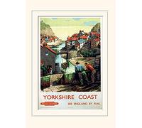 Pyramid International Yorkshire Coast 4 Mounted Print Memorabilia, Multi-Colour, 30 x 40 x 1.3 cm
