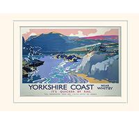 Pyramid International Yorkshire Coast Mounted Print Memorabilia, Multi-Colour, 30 x 40 x 1.3 cm