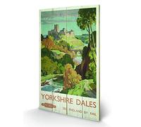 Pyramid International Yorkshire Dales 2 Wood Print, Multi-Colour, 45 x 76 x 1.3 cm