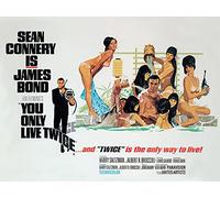 Pyramid International "You Only Live Twice - Only Way to Live James Bond Canvas Print, Multi-Colour, 60 x 80 x 1.3 cm
