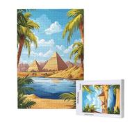 Pyramid Jigsaw Puzzles for Adults 300 Piece,Egypt Puzzles for Adults Wooden, Funny/Difficult/Impossible/Challenging Decompression Games, As a Birthday for Women and Men ML-282