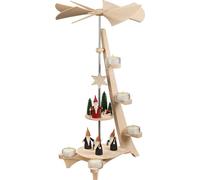 Pyramid L Shape 2 Floors Motif Mountain Elves and Christmas Elves 31x50x27cm NEW