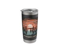Pyramid Lake Scenic View Tranquil Sunset Stainless Steel Insulated Tumbler
