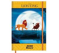 Pyramid Lion King 2026 Book Calendar A5 (15 x 21 cm) with Simba, Nala, Timon & Pumbaa - Disney Planner with Week to View & Note Area