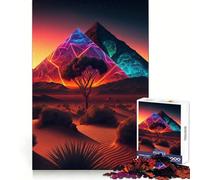 Pyramid Luminous Geometry Jigsaw Puzzle 1000 Piece for Adults Logic Boost Toy Together Fun Premium Edge Stylish Gift (50x75cm)