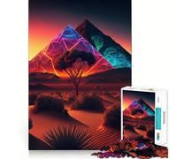 Pyramid Luminous Geometry Jigsaw Puzzle 1000 Piece for Adults Logic Boost Toy Together Fun Premium Edge Stylish Gift (50x75cm)