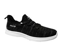 Pyramid Men’s Path Lite “Hey Bro” Slip-On Knit Bowling Shoes - Lightweight Seamless Design, Athletic Fit, Breathable Knit Upper, Universal Slide Soles, Static Black, 10.5