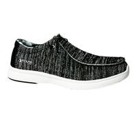 Pyramid Men’s Path Lite “Hey Bro” Slip-On Knit Bowling Shoes - Lightweight Seamless Design, Athletic Fit, Breathable Knit Upper, Universal Slide Soles, Midnight Static, 10.5