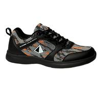 Pyramid Men's Path Lite Hybrid Mesh Bowling Shoes - Lightweight Design, Breathable Knit & PU Upper, Athletic Fit, Universal Slide Soles, Black/Digital Orange, 11.5