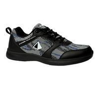 Pyramid Men's Path Lite Hybrid Mesh Bowling Shoes - Lightweight Design, Breathable Knit & PU Upper, Athletic Fit, Universal Slide Soles, Black/Digital Royal Blue, 6.5 UK