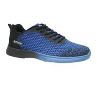 Pyramid Men's Path Lite Seamless Mesh Bowling Shoes, Black/Royal Blue Wide, Wide