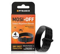 Pyramid Mosquito Repellent Bands - Mosi-Off - 4X Dry DEET - 100 Hours Protection - Adjustable