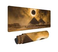 Pyramid Mouse Pad Large 28 x 12in, Egypt Gaming Mouse Pad Waterproof Desk Mat with 3MM Stitched Edges, Non-Slip Rubber Base Mousepad Computer Accessories for Gaming, PC, Laptop, Office -hjw2601R9