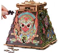 iDventure Cluepuzzle Pyramid of the Sun | Escape Room Game with Jigsaw Puzzle | Sequential Puzzles Puzzle Box Adults and 10+ | Gift Box | Treasure box | 3D Wooden Puzzle | Money Gift box