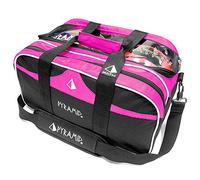 Pyramid Path Double Tote Plus Clear Top Bowling Bag (Hot Pink)