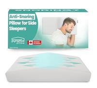 Pyramid Pillow - The Original Anti-Snoring Pillow for Side Sleepers, Snoring Solution and Remedy, Patent-Pending Stop Snore Aid with Memory Foam, Snore Stopper, Anti-Snore Pillow, Anti-Snore Devices