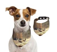 Pyramid Portal Pet Scarf Dog Bandanas Spring Summer Soft Cotton Puppy Scarfs Adjustable Accessories for Small Medium Large Girl Boy Pup Large