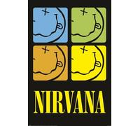 Pyramid International Poster Nirvana Smiley Squares, Multicoloured, 24 x 36 Inches