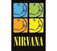 Pyramid Poster Nirvana Smiley Squares, Multicoloured, 24 x 36 Inches