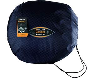 Pyramid Premium Mosinet - Self-Standing Mosquito Net for Standard Single Beds - Permethrin Treated with Zipper Entry and Adjustable Struts - Ideal for Permanent or Semi-Permanent Accommodation
