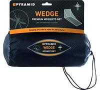 Pyramid Premium Mosqutio Net For Bed, White Single Wedge Permethrin Treated For Single Bed, Compact Light & Portable, Water Resistant Travel Bag, Setup, Kills Mosquitoes on Contact