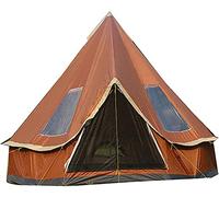 Pyramid Round Bell Tent, 210D Oxford Glamping Yurt Tent, 4 Season Portable Outdoor Camping Tent, for Large Groups Families Camping Hunting & Outfitters, for 5-8 People Family