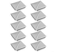 Pyramid shaped stainless steel to galvanized steel post cap, square cover designed to protect post ends from weather elements and extend post lifespan (10pcs 50mm)