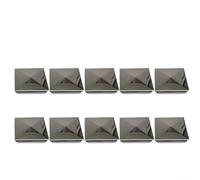Pyramid shaped stainless steel to galvanized steel post cap, square cover designed to protect post ends from weather elements and extend post lifespan (10pcs 36mm)