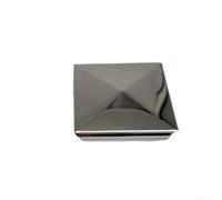 Pyramid shaped stainless steel to galvanized steel post cap, square cover designed to protect post ends from weather elements and extend post lifespan (1pcs 50mm)