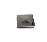 Pyramid shaped stainless steel to galvanized steel post cap, square cover designed to protect post ends from weather elements and extend post lifespan (1pcs 30mm)