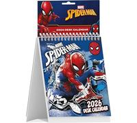 Pyramid - SPIDER-MAN 2026 - Desktop Calendar 16 x 17 cm with 12 Marvel Motifs of the Net Swinger, Comic Calendar for Children, Teenagers & Superhero Fans