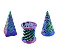 Pyramid Spiral Cone Fidget Toy,Impossible Pyramid Passthrough Sculpture,Funny Pass Through Pyramid Fidget Toy,3D Decorative Fidget Toys for Anxiety, Desk Sculptures for Home and Office (5E)